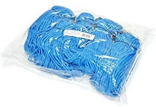 FIS FSNAZD002BL Round Shap Name Badge Lanyard with Metal Clip 100-Pieces, 0.40 cm x 92 cm Size, Blue