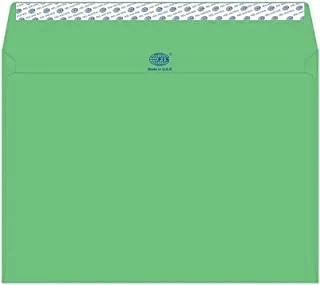 FIS FSEC8042PBGR50 80 GSM Envelopes Peel and Seal Neon Colors 50-Pack, 229 x 324 mm Size, Green