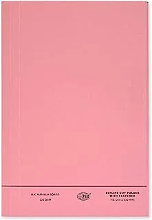 FIS FSFF7FPI Square Cut Folders with Fastener 50-Pieces, 320 gsm, 210 mm x 330 mm Size, Pink