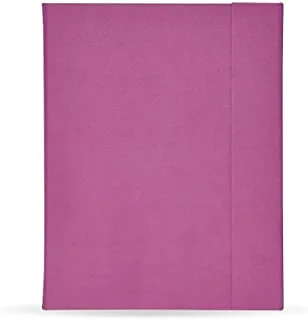 Fis fsmfexnba4pi italian pu cover with writing pad single ruled 96 sheets ivory paper magnetic folder, a4 size, pink