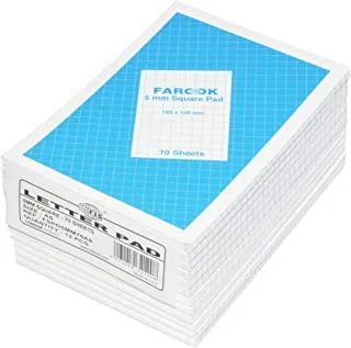 12-Piece FIS Writing Pad 5mm A6, 70-Sheets - FSPD5MM70A6