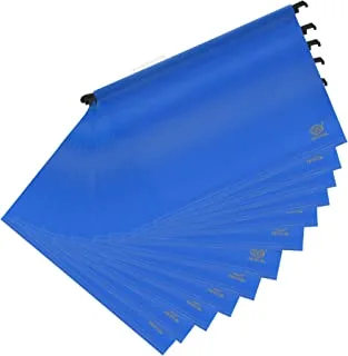 FIS FSHF01BL PP Hanging Files with Indicator 12-Pieces, 260 mm x 365 mm Size, Blue