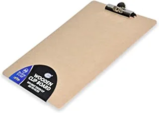 FIS Wooden Clipboard A4 Size, Smart Tension with Pen Holder - FSCBMDFSTA4