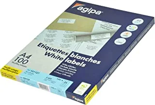 Agipa 100-Sheet A4 Multipurpose Label White 24 Labels per Sheet (Sticker Size 7x3.5 cm) - APLA101127