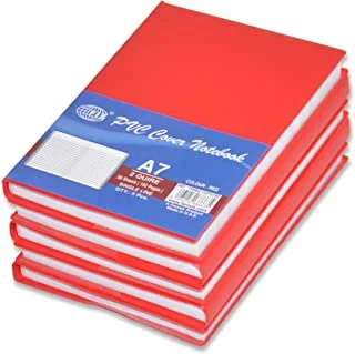 5-Piece FIS PVC Notebook A7, 2-Quires Red - FSNBA72QPVCRE