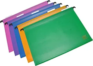 Fis fshf01as pp hanging files with indicator 5-pieces, 260 mm x 365 mm size, assorted