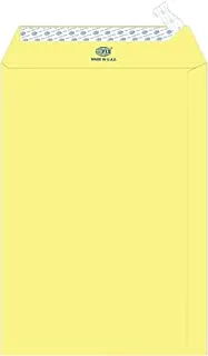 FIS FSEC8032PY50 80 GSM Peel and Seal Pastel Envelopes 50-Pack, 9 x 6 Inch Size, Yellow