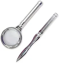 Fis fsmgloset magnifier and letter opener set, silver