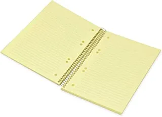 دفتر ملاحظات بغطاء صلب حلزوني مسطح فردي من FIS FSNBSB5100CR ، 80 جم ، 100 ورقة ، مقاس B5 ، كريمي