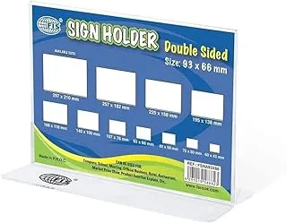FIS FSNA93X66 Horizontal Double Sided Oblong Sign Holder, 93 mm x 66 mm Size