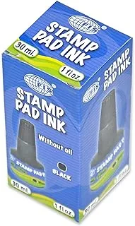 FIS FSIK030BK Stamp Pad Ink 30 ml, Black