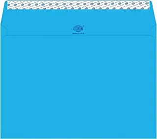 FIS FSEC8042PBBL50 80 GSM Peel and Seal Neon Envelopes 50-Pack, 229 x 324 mm Size, Blue