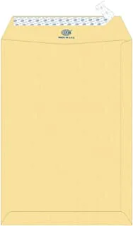 FIS FSME1227PR50 120 GSM Peel and Seal Ribbed Manila Envelopes 50-Pack, 324 mm x 229 mm Size