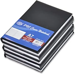 5-Piece FIS PVC Notebook A7, 2-Quires Black - FSNBA72QPVCBK