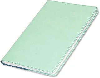 FIS Fsnba4gr 96 Sheets Single Ruled Italian PU Cover Executive Soft Cover Notebook with Gift Box, A4 Size, Green