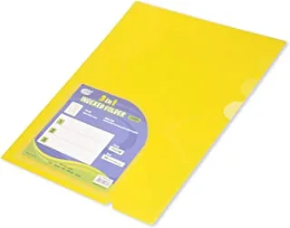 FIS FSCII1049YL 3 in 1 Indexed Folders, A4, 210 x 297 mm Size, Yellow