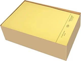 FIS FSFF7FYL Square Cut Folders with Fastener 50-Pieces, 320 gsm, 210 mm x 330 mm Size, Yellow