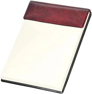 FIS Executive 100 GSM White Paper Block with PVC Cover, 100 Sheets, 130 mm x 195 mm Size, Maroon