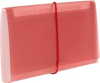 FIS FSPG1308RE 13 Pockets Expanding Files, 261 mm x 136 mm x 23 mm Size, Red