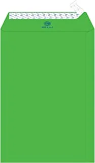FIS FSEC8033PBGR50 80 GSM Envelopes Peel and Seal Neon Colors 50-Pack, 10 x 7 Inch Size, Green