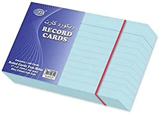 FIS FSIC64GR 240 GSM Ruled Colored Record Card 100-Pieces Set, 6-Inch x 4-Inch Size, Green