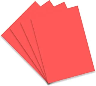 100 قطعة من بطاقات FIS الملونة ، 50x70 سم ، 160 جرامًا ، أحمر - FSCH160250
