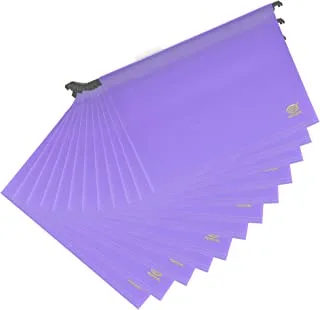 FIS FSHF01PU PP Hanging Files with Indicator 12-Pieces, 260 mm x 365 mm Size, Purple