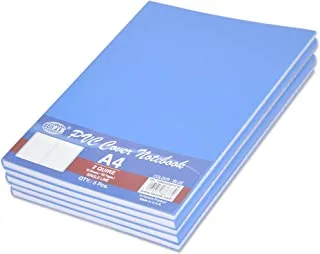 دفتر ملاحظات بغطاء PVC من FIS مكون من 5 قطع A4 ، 2-Quires Blue - FSNBA42QPVCBL