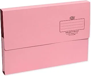 FIS FSFF8PI 320 gsm Document Wallet 50-Pieces, 210 mm x 330 mm Size, Pink