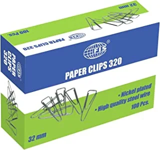 FIS FSPS320 Boat Shape Paper Clips 100-Pack, 32 mm Size