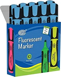 FIS Fluorescent Markers 10-Pieces, Blue