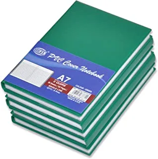 5-Piece FIS PVC Notebook A7, 2-Quires Green - FSNBA72QPVCGR