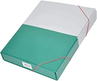 حقيبة مستندات FIS FSBD1221 PP مع شريط مطاطي ، مقاس 210 مم × 330 مم ، أخضر / رمادي