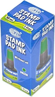 FIS FSIK030GR Stamp Pad Inks 30 ml 12-Pieces, Green