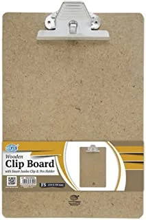 FIS Wooden Jumbo Clip Board, F4 Size