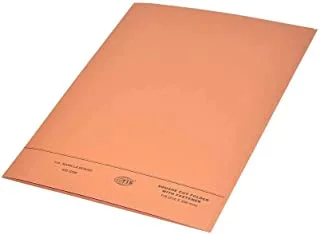 FIS FSFF7FOR Square Cut Folders with Fastener 50-Pieces, 320 gsm, 210 mm x 330 mm Size, Orange