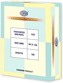 FIS FSLM90X126 Laminating Film Sheets 100-Pieces, 105 mm x 110 mm Size