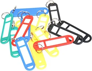 FIS Key Rings 50 Pieces Per Pack, Assorted Colors, 6.8 x 1.8 cm Size - FSKCB-14