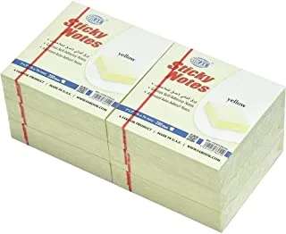FIS FSPO33N200 Sticky Note Pads, 200 Sheets, 6-Pack, 3-inch x 3-inch Size, Yellow