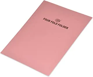 FIS Four Fold Folder Kendal 225gsm, A4 Size, Pink - FSFF12KPI