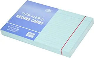 100-Cards FIS Record Card 8X5 Inch Blue, 180GSM - FSIC85-180BL