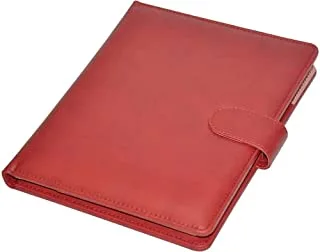 FIS FSGT1823PUWMR Single Ruled Executive Folder with Italian PU Cover, 80 Sheets, 18 cm x 23 cm Size, Maroon