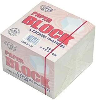 FIS FSBL99748 White Paper Block Loose, 9 cm x 9 cm x 7 cm Size