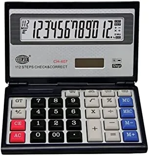 FIS Check and Correct 12 Digits Foldable Calculator