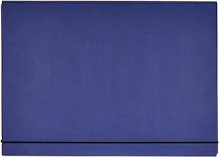 حقيبة مستندات FIS FSBD1112NBL مع شريط مرن وحامل قلم ، مقاس 210 مم × 330 مم ، أزرق داكن