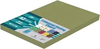FIS FSBDE230A3DGR 230 gsm Embossed Binding Sheet 50-Pieces
