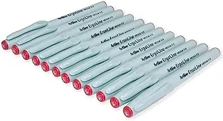أقلام أرجو لاين متوسطة الحجم من ارتلاين ARFP3600RE ، 12 قطعة ، أحمر