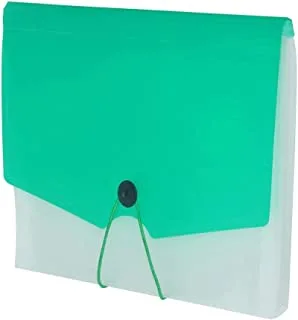 FIS FSPG1305GR 13 Pockets with Tie Expanding Files, 210 mm x 145 mm Size, Green