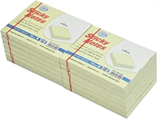 FIS FSPO34N Sticky Note Pads, 100 Sheets, 12-Pack, 3-inch x 4-inch Size, Yellow
