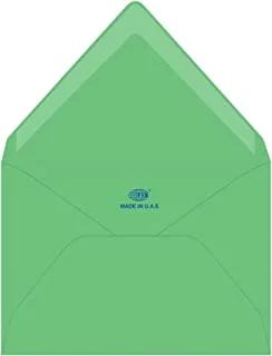 FIS FSEC8024GBGR50 80 GSM Neon Glued Envelopes 50-Pack, 136 x 204 mm Size, Green